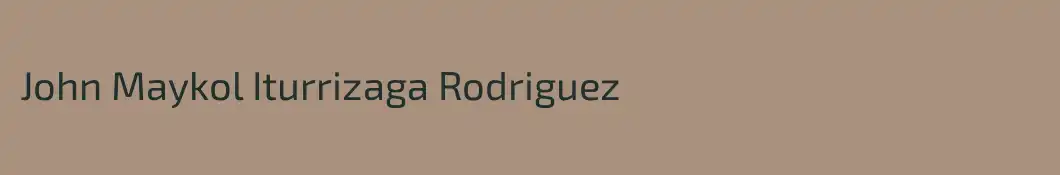 John Maykol Iturrizaga Rodriguez